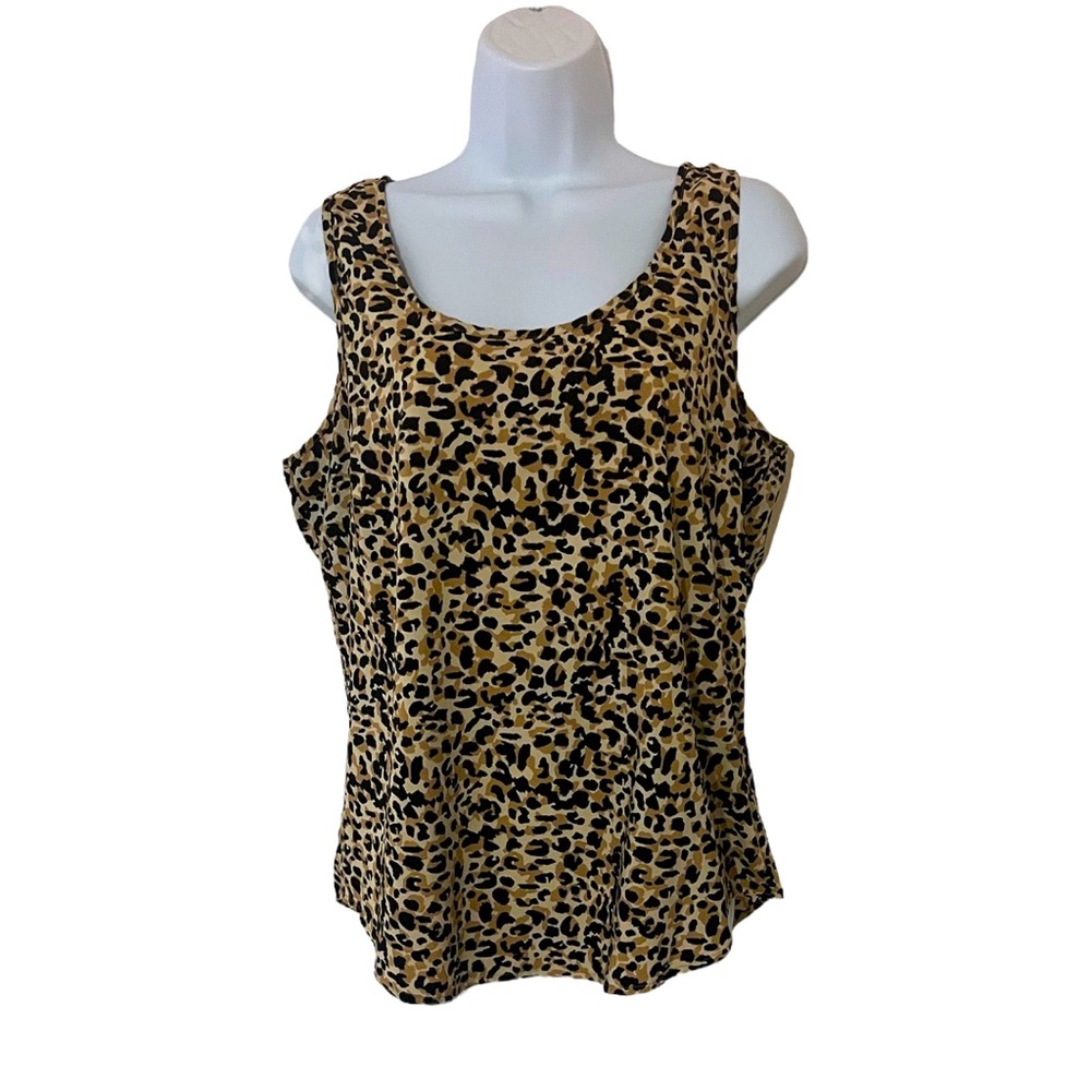 Faded Glory Leopard Print Tank Top - Size Large